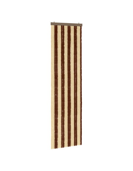 Tenda per insetti in chenille Marrone e Beige 56 x 200 cm