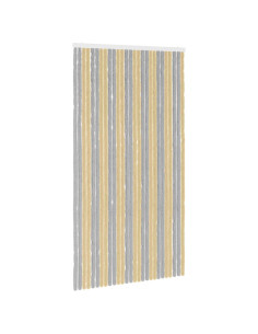 Tenda per insetti in chenille Grigio e Beige 118 x 220 cm 2