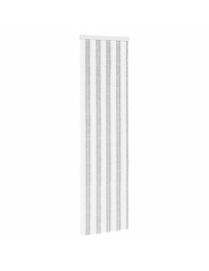 Tenda per insetti in chenille Grigio chiaro e bianco 2