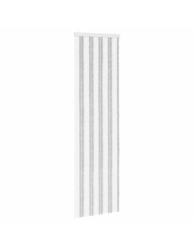 Tenda per insetti in chenille Grigio chiaro e bianco
