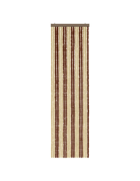 Tenda per insetti in chenille Marrone e Beige 56 x 200 cm