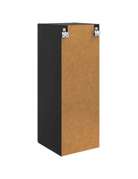 Mobiletto a muro Nero 33 x 34,5 x 90 cm Legno ingegnerizzato