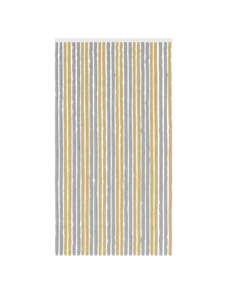 Tenda per insetti in chenille Grigio e Beige 118 x 220 cm