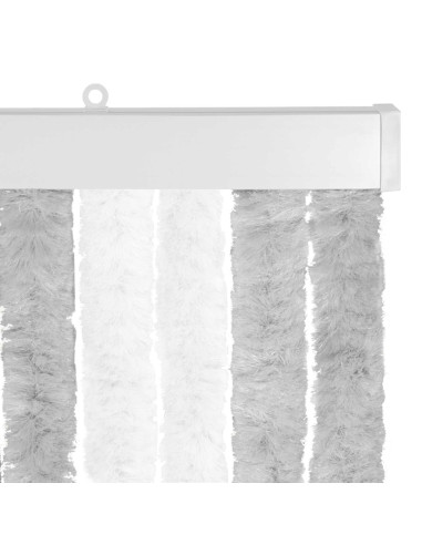 Tenda per insetti in chenille Grigio chiaro e bianco