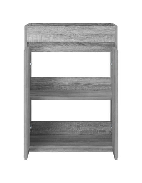 Mobiletto da Bagno Sotto Lavabo Sonoma grigio 56 x 37,5 x 81 cm