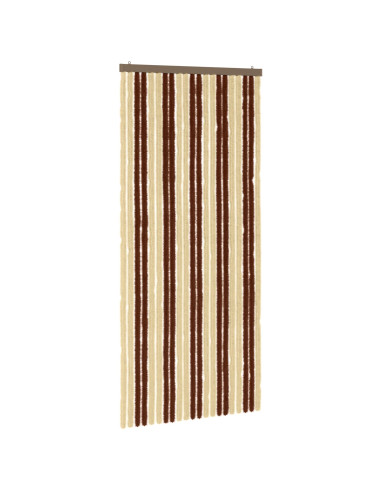 Tenda per insetti in chenille Marrone e Beige 90 x 200 cm