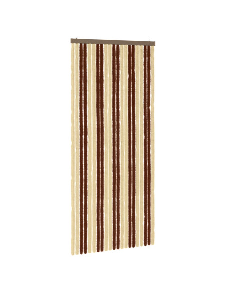 Tenda per insetti in chenille Marrone e Beige 90 x 200 cm