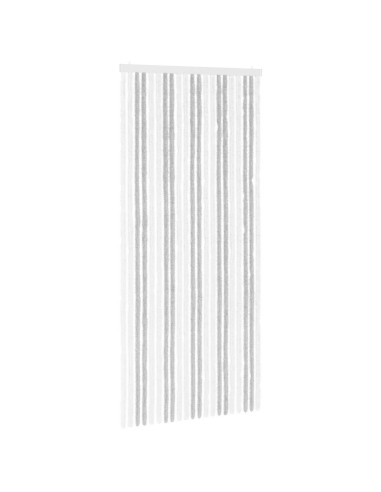 Tenda per insetti in chenille Grigio chiaro e bianco