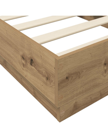 Struttura letto a pavimento Rovere Artigianale 80 x 200 cm