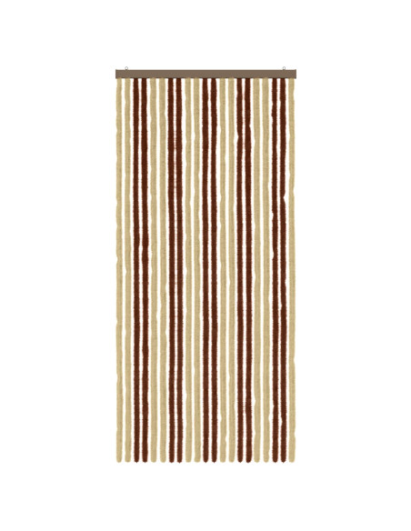 Tenda per insetti in chenille Marrone e Beige 90 x 200 cm