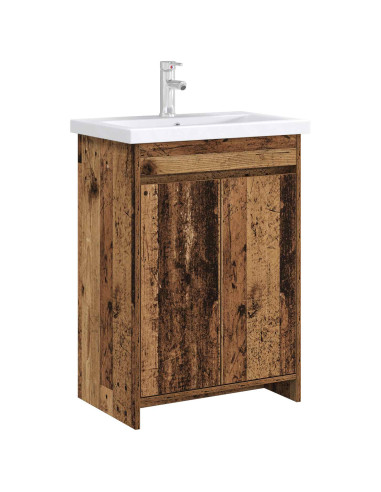 Mobiletto da Bagno Sotto Lavabo Legno antico 56 x 37,5 x 81 cm