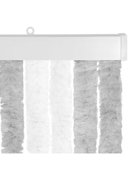 Tenda per insetti in chenille Grigio chiaro e bianco