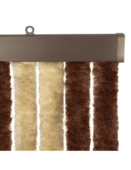 Tenda per insetti in chenille Marrone e Beige 90 x 200 cm