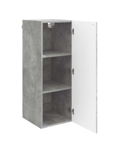 Mobiletto a muro Grigio Cemento 33 x 34,5 x 90 cm 2