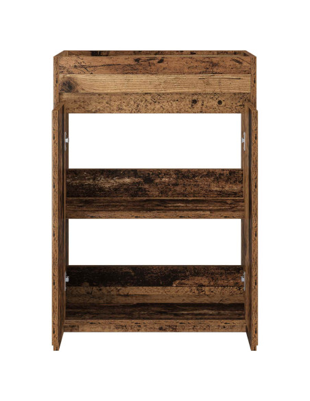 Mobiletto da Bagno Sotto Lavabo Legno antico 56 x 37,5 x 81 cm