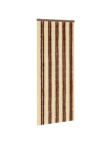 Tenda per insetti in chenille Marrone e Beige 90 x 220 cm