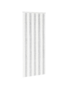 Tenda per insetti in chenille Grigio chiaro e bianco 2
