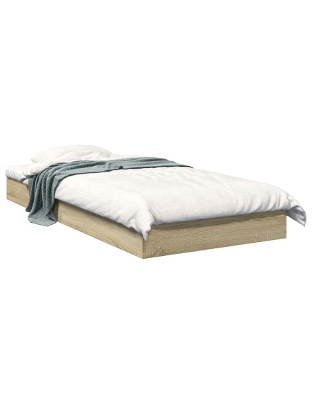 Struttura letto a pavimento Rovere Sonoma 80 x 200 cm