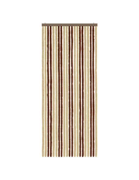 Tenda per insetti in chenille Marrone e Beige 90 x 220 cm