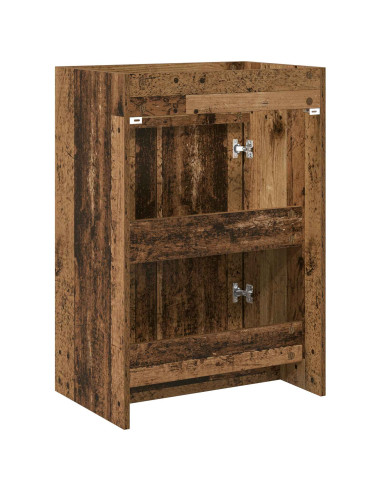Mobiletto da Bagno Sotto Lavabo Legno antico 56 x 37,5 x 81 cm