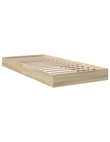 Struttura letto a pavimento Rovere Sonoma 80 x 200 cm