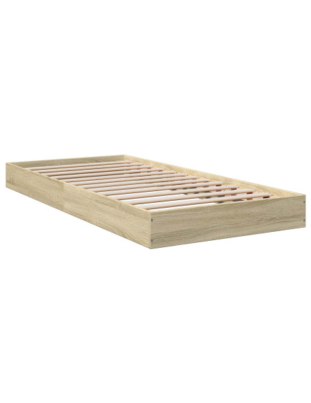 Struttura letto a pavimento Rovere Sonoma 80 x 200 cm