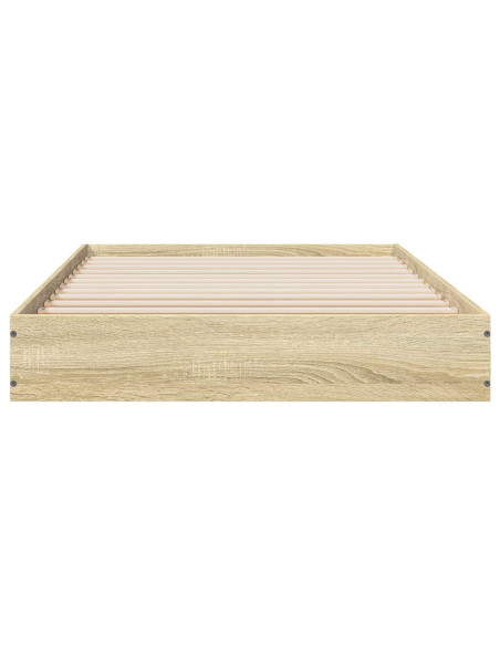 Struttura letto a pavimento Rovere Sonoma 80 x 200 cm