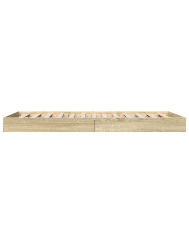 Struttura letto a pavimento Rovere Sonoma 80 x 200 cm