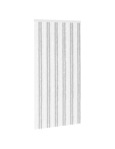 Tenda per insetti in chenille Grigio chiaro e bianco