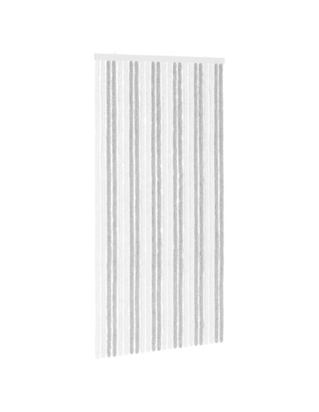 Tenda per insetti in chenille Grigio chiaro e bianco
