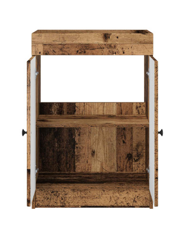 Mobiletto da bagno sotto il lavello Legno antico