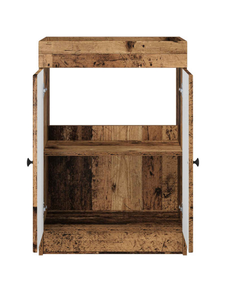 Mobiletto da bagno sotto il lavello Legno antico