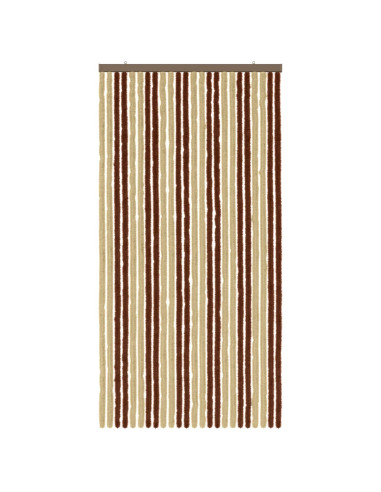 Tenda per insetti in chenille Marrone e Beige 100 x 200 cm