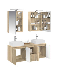 Set di Armadi da Bagno 5 pcs Rovere Sonoma Legno ingegnerizzato 2