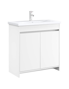 Mobiletto da Bagno Sotto Lavabo Bianco 78,5 x 37,5 x 81 cm 2