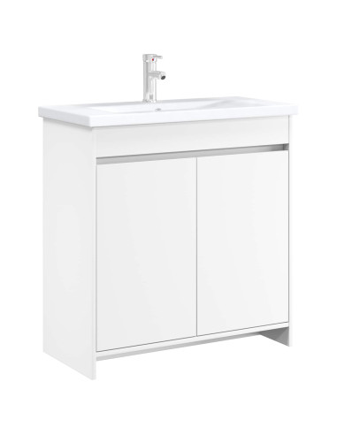 Mobiletto da Bagno Sotto Lavabo Bianco 78,5 x 37,5 x 81 cm