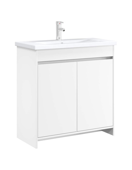 Mobiletto da Bagno Sotto Lavabo Bianco 78,5 x 37,5 x 81 cm