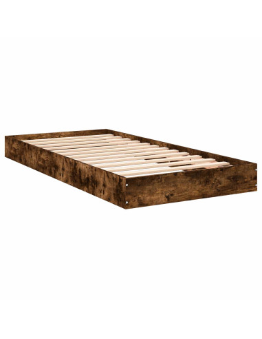 Struttura letto a pavimento Rovere Fumo 80 x 200 cm