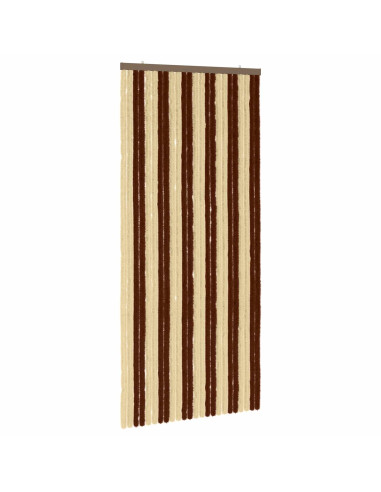Tenda per insetti in chenille Marrone e Beige 100 x 220 cm