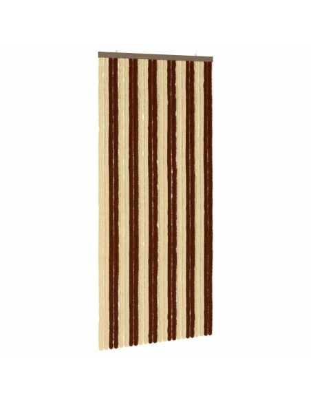 Tenda per insetti in chenille Marrone e Beige 100 x 220 cm