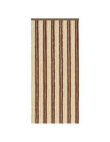 Tenda per insetti in chenille Marrone e Beige 100 x 220 cm