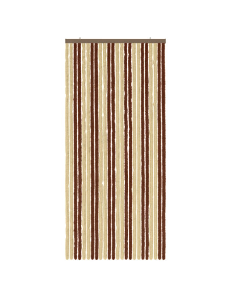 Tenda per insetti in chenille Marrone e Beige 100 x 220 cm