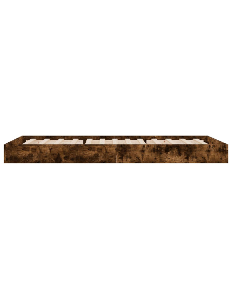 Struttura letto a pavimento Rovere Fumo 80 x 200 cm