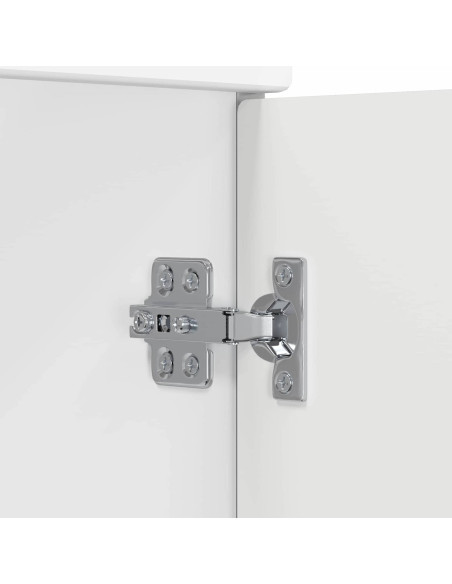 Mobiletto da Bagno Sotto Lavabo Bianco 78,5 x 37,5 x 81 cm