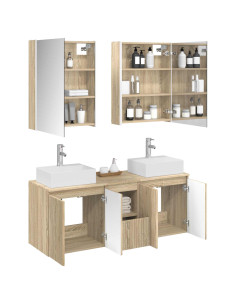 Set di Armadi da Bagno 5 pcs Rovere Sonoma Legno ingegnerizzato 2