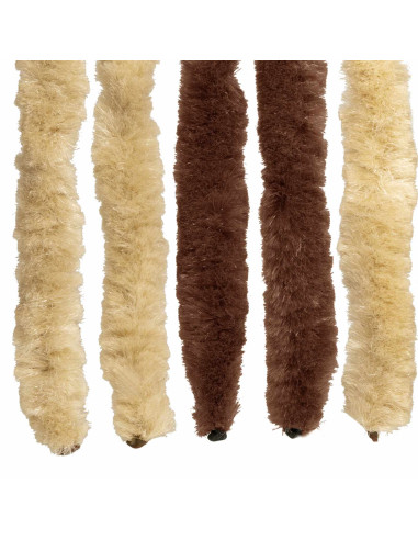 Tenda per insetti in chenille Marrone e Beige 100 x 220 cm
