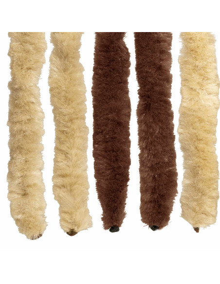 Tenda per insetti in chenille Marrone e Beige 100 x 220 cm