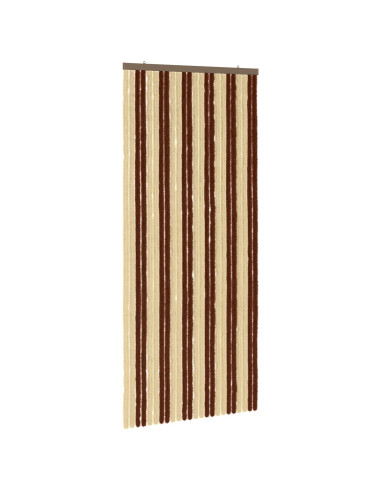 Tenda per insetti in chenille Marrone e Beige 100 x 230 cm
