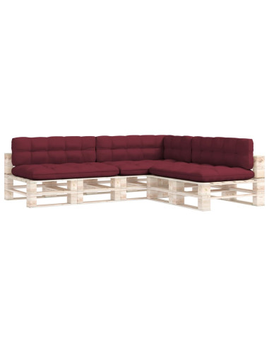 Cuscini per Divano Pallet 7 pz Rosso Vino