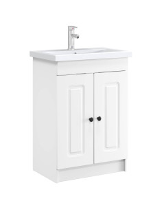 Mobiletto da bagno sotto il lavello Bianco 78,5 x 37,5 x 81 cm 2